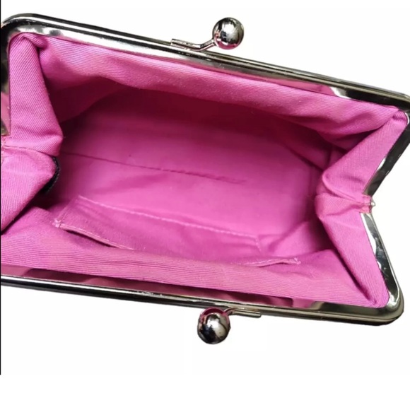 COACH Optic Mini Signature Lurex Framed Kisslock Clutch Wristlet LTD ED NWT - Picture 10 of 11